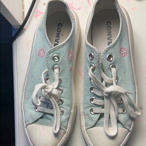 Converse Pastel Blue and White Sneakers